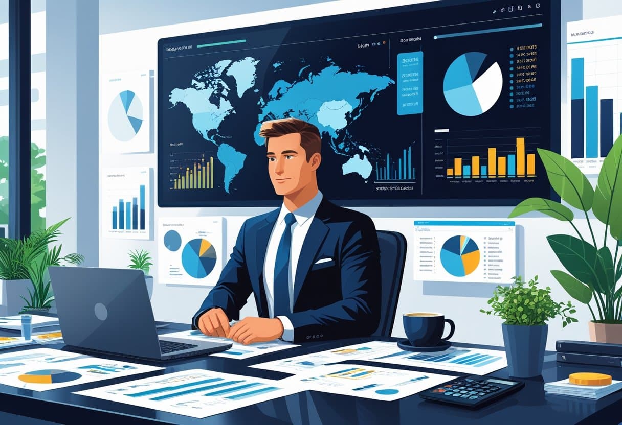 18 Finance Manager Resume Examples & Guide for 2025: Proven Templates and Expert Writing Tips 1 A finance manager working at a desk with financial charts and documents in a modern office.