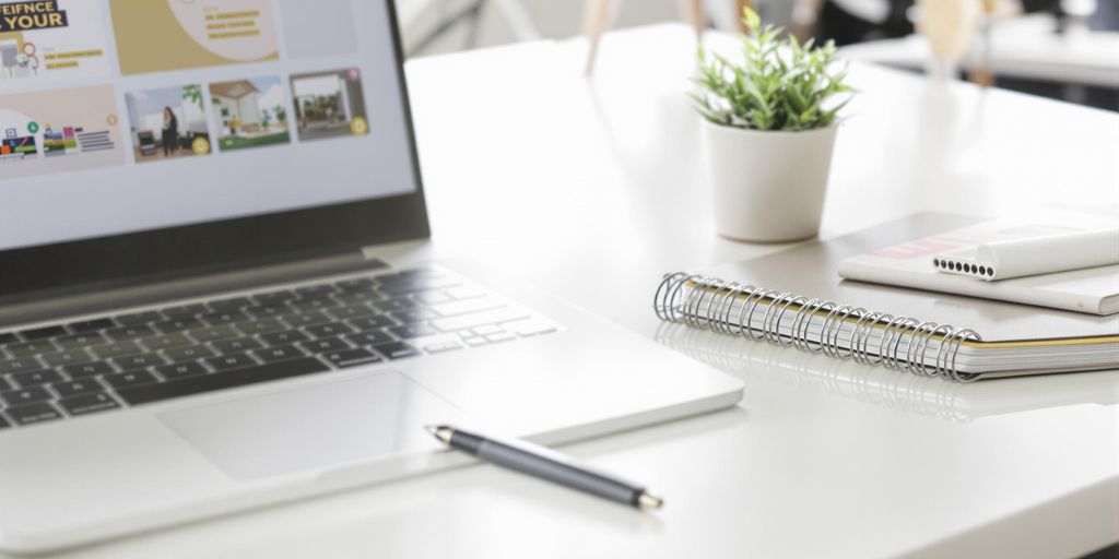 Professional office tools on a clean desk.