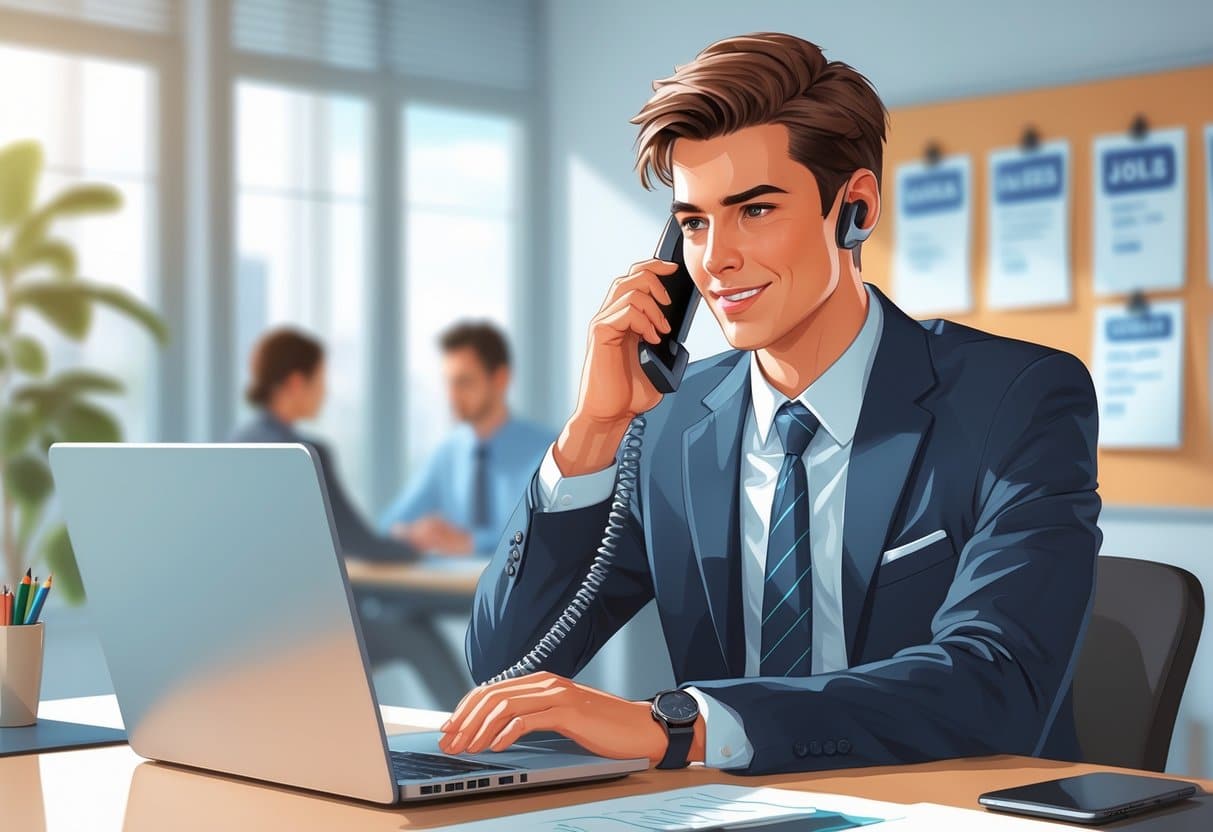 Does Calling a Job After Applying Help You Stand Out in 2025? 1 A young person making a phone call at a desk in an office, looking focused and hopeful.