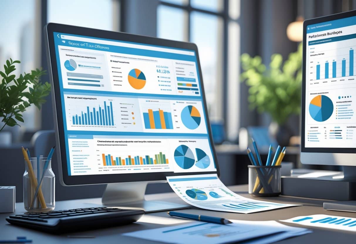 7 Tax Accountant Resume Examples & Guide for 2025: Templates, Skills, and Writing Tips 3 A tax accountant reviewing financial reports and charts showing tax savings and audit results at a desk in an office.
