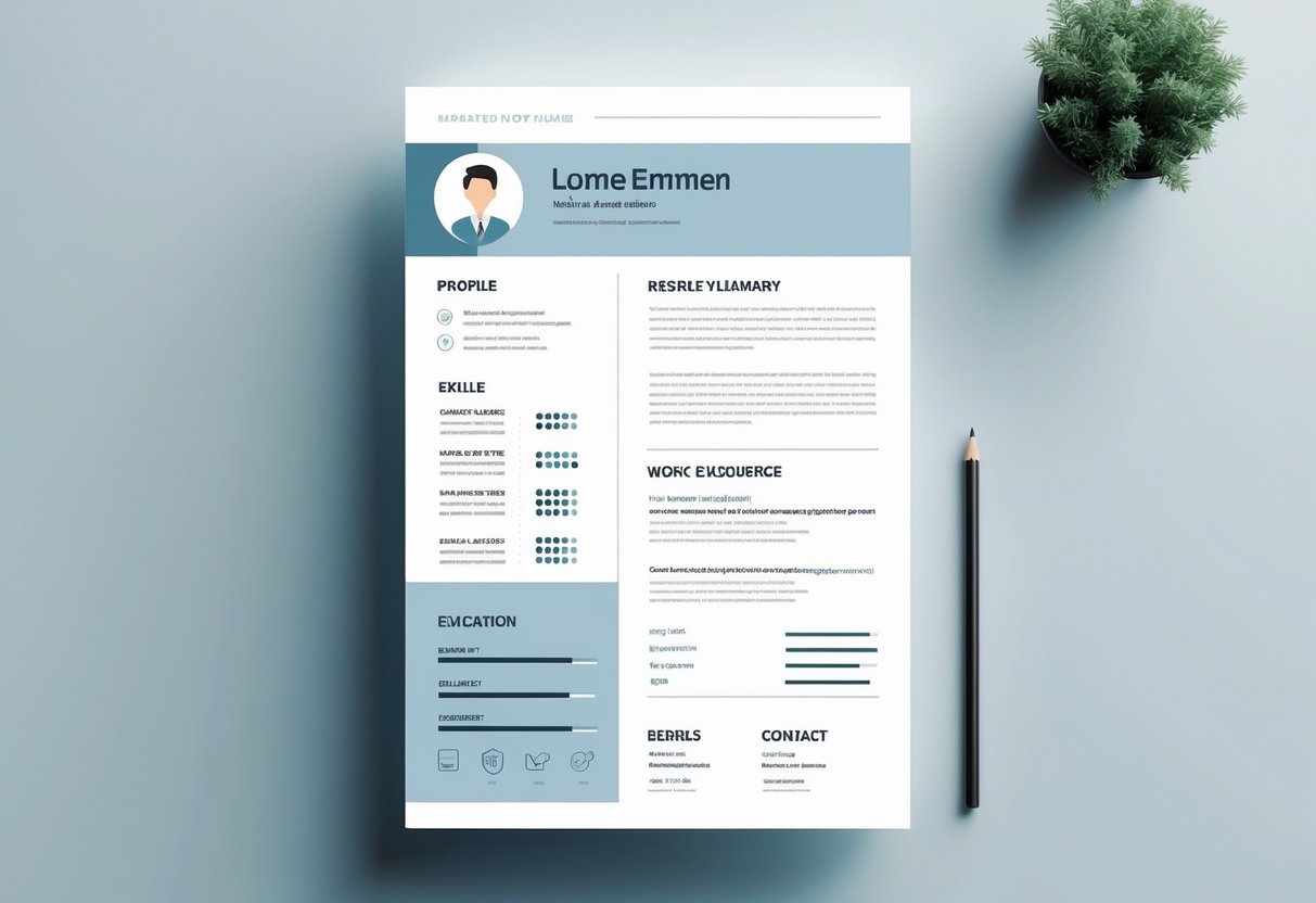 One Page Resume Templates for 2025 | PDF & TXT – Modern, Downloadable Options for Job Seekers 5 A single-page professional resume layout with sections for profile, skills, experience, and education arranged clearly and neatly.