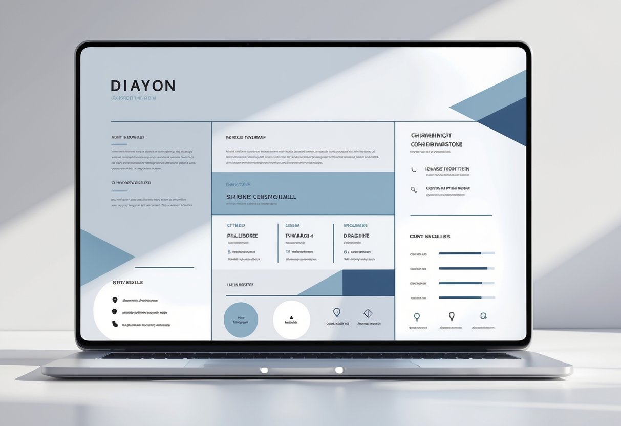 Minimalist Resume Templates -RoboApply: Clean Designs for Modern Job Seekers 4 A digital device displaying a clean and organized resume layout with distinct sections and clear headings.