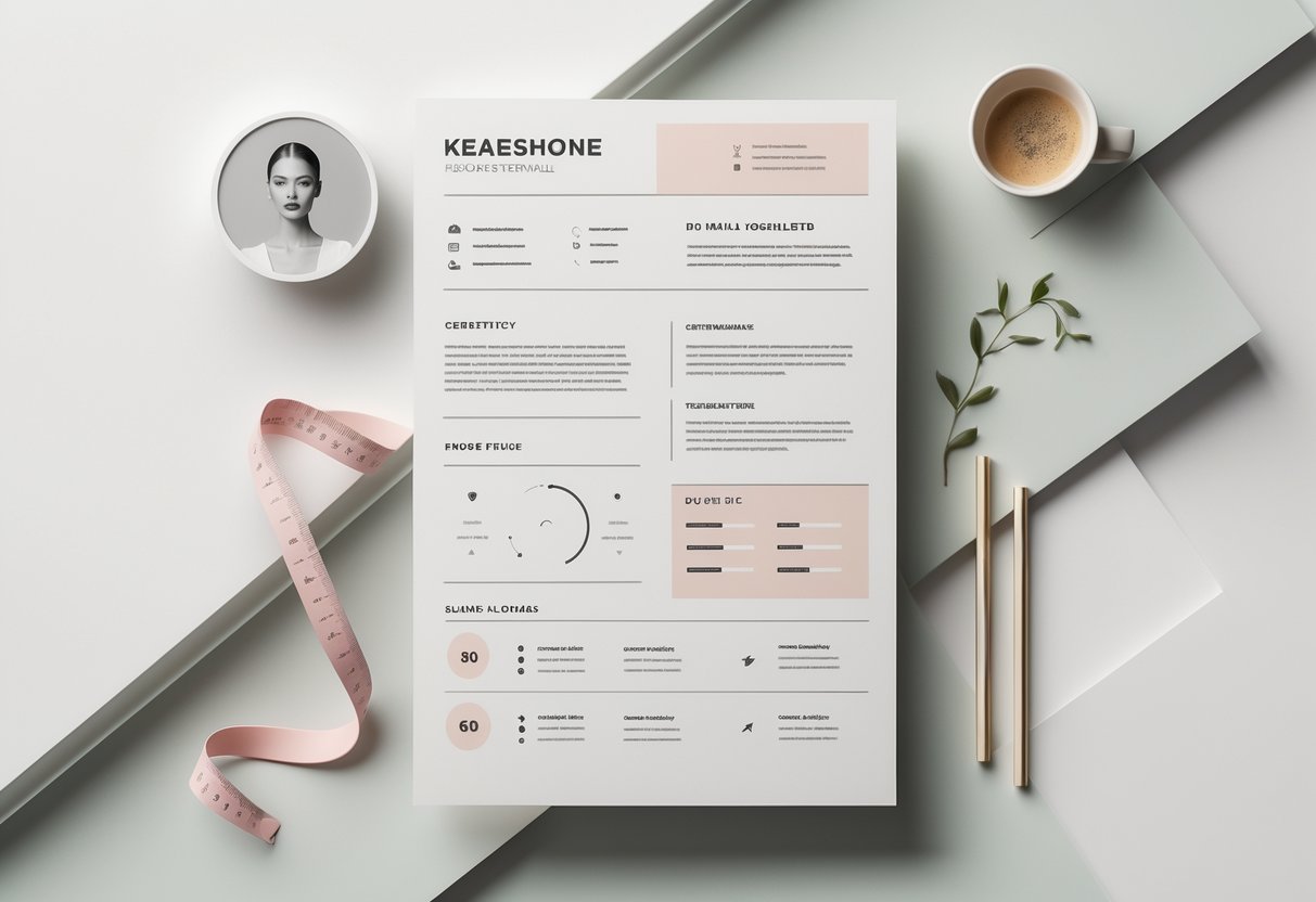 7 Model Resume Examples & Guide for 2025: Stand Out with Proven Templates and Tips 2 A clean and organized professional resume layout with sections for a profile photo, personal details, measurements, skills, experience, and portfolio highlights arranged neatly on a light background.