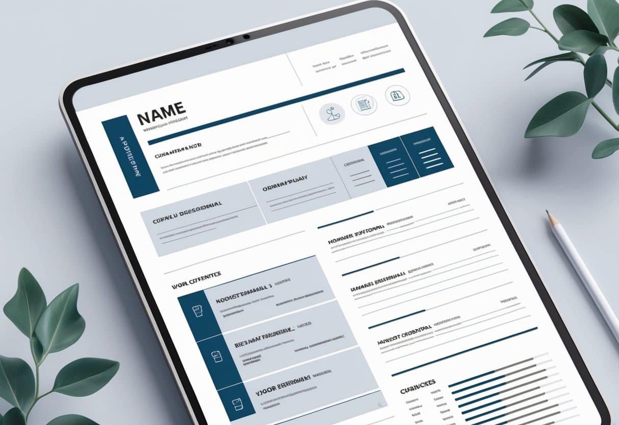 10 Chronological Resume Templates for 2025 | PDF & TXT for Modern Job Seekers 4 A professional resume layout showing sections for contact information, work experience, education, and skills arranged in chronological order on a clean page.