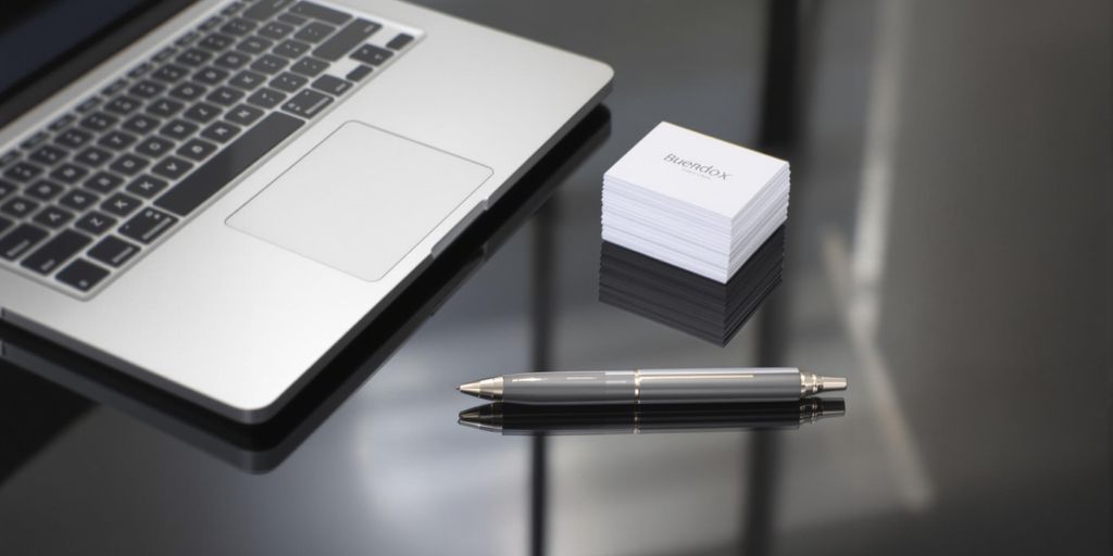 Business professional's desk setup