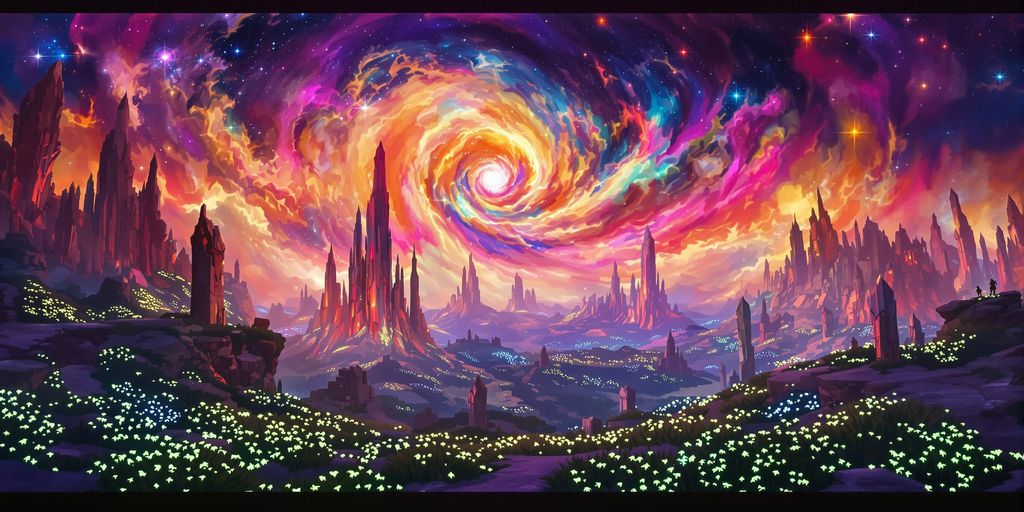 Colorful AI-generated art.