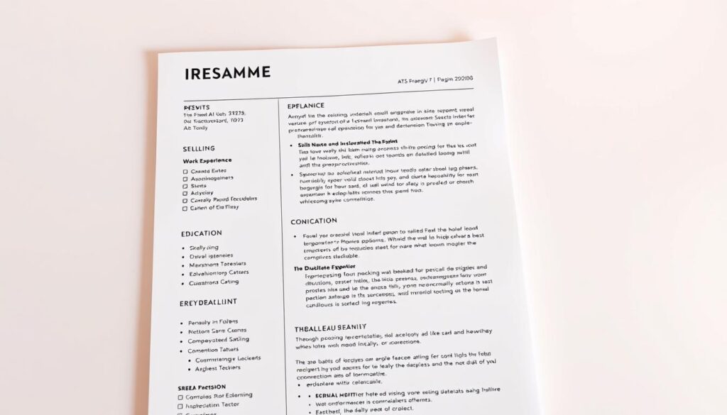 ATS-friendly resume structure