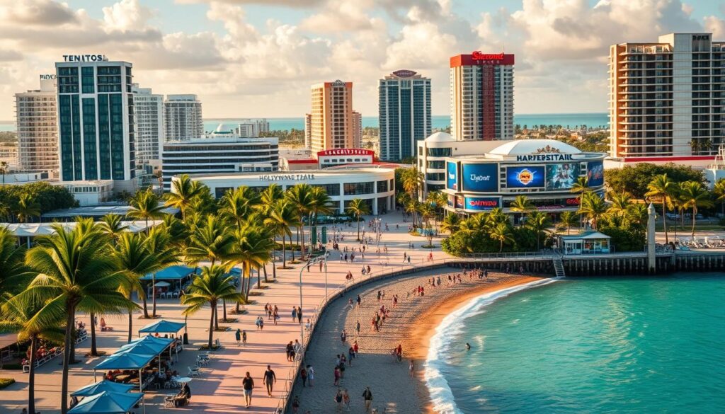 Hollywood Florida salaries, tourism industry, beach economy, healthcare, no state tax, entertainment 2 Hollywood Florida tourism economy