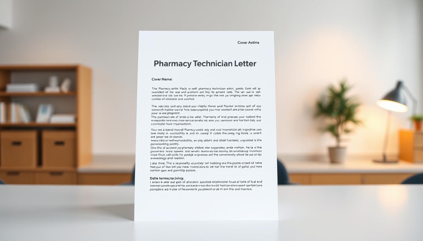 Professional Pharmacy Technician, Cover Letter