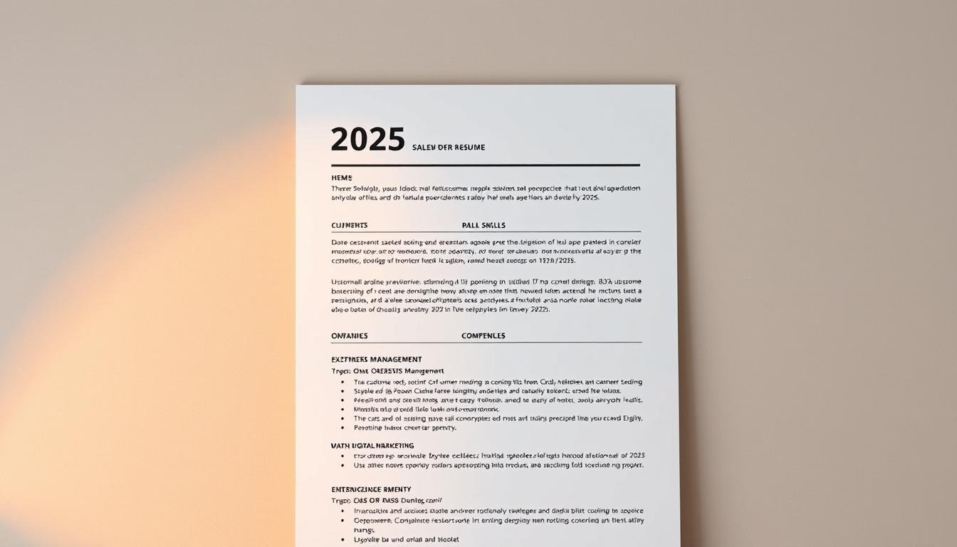 Sales Industry Skills, Resume