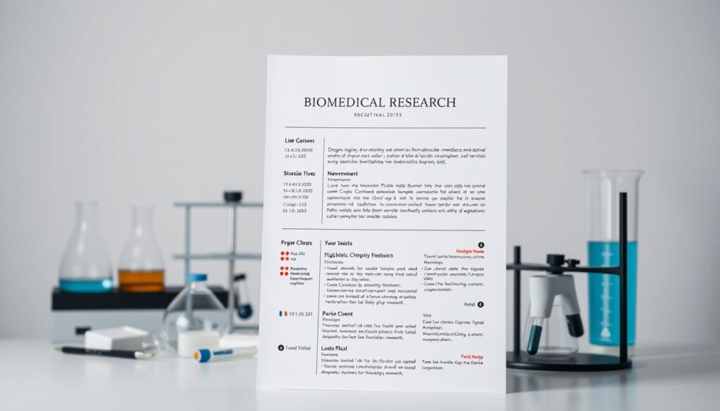 biomedical research resume example