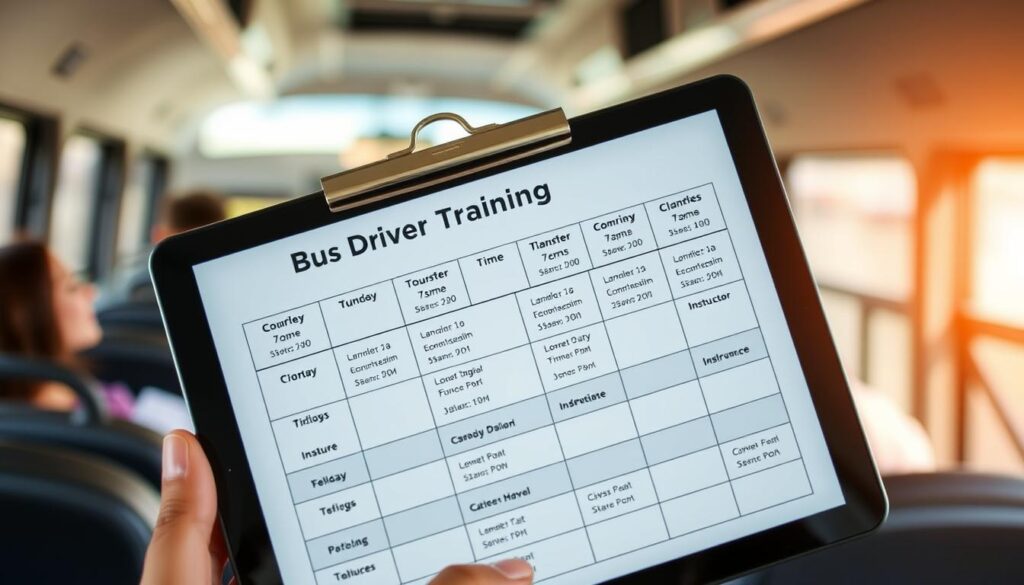 bus driver training schedule