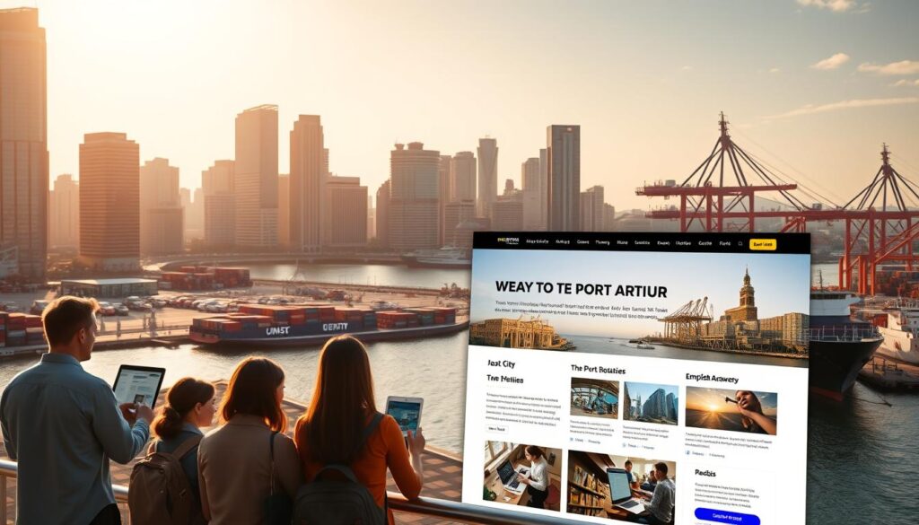 city port arthur website progress