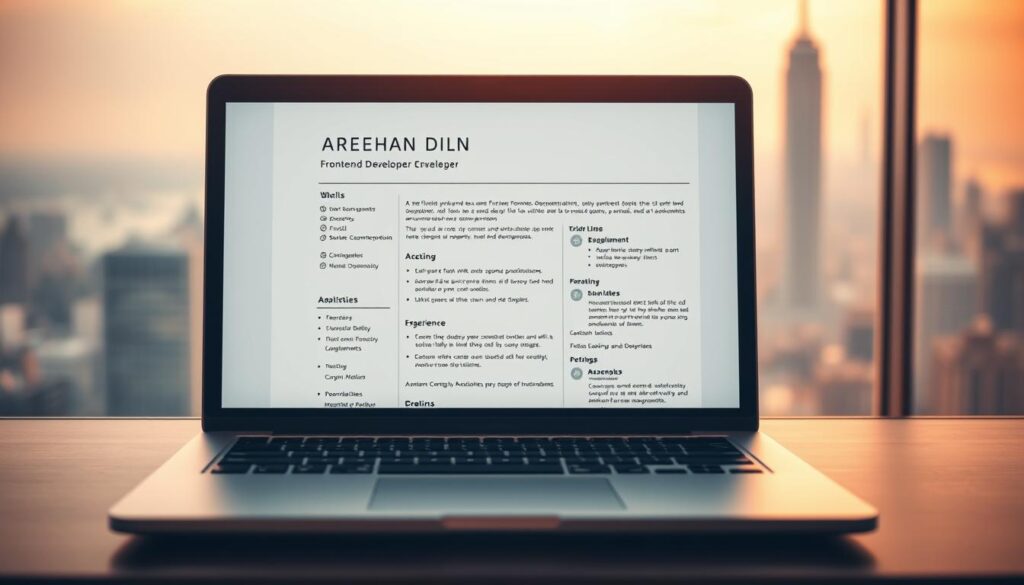 frontend developer resume optimization