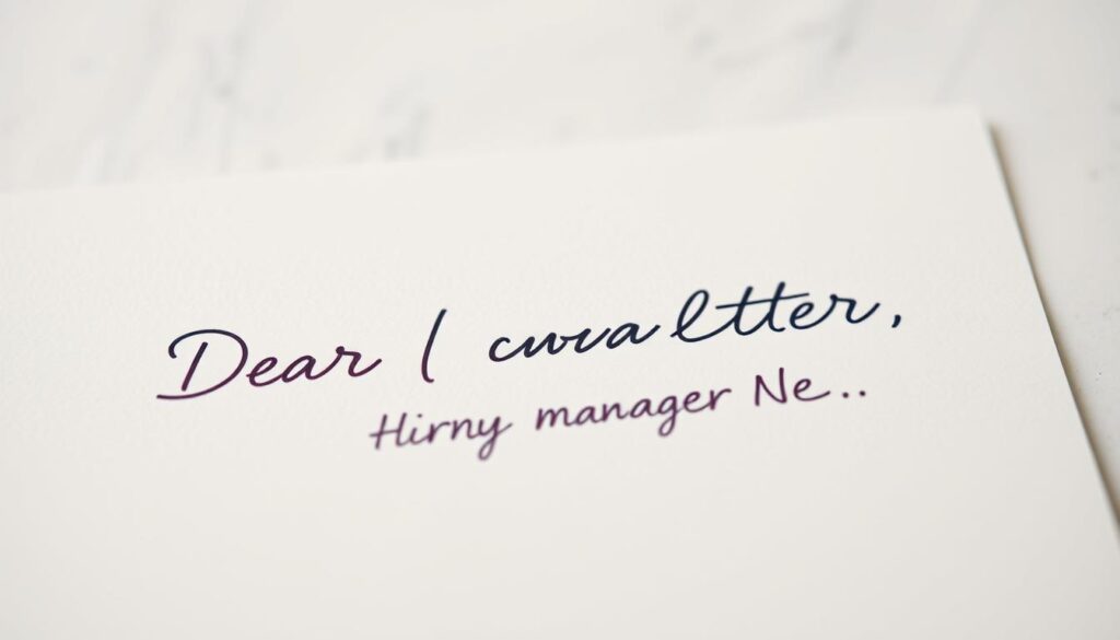 personalized cover letter greeting