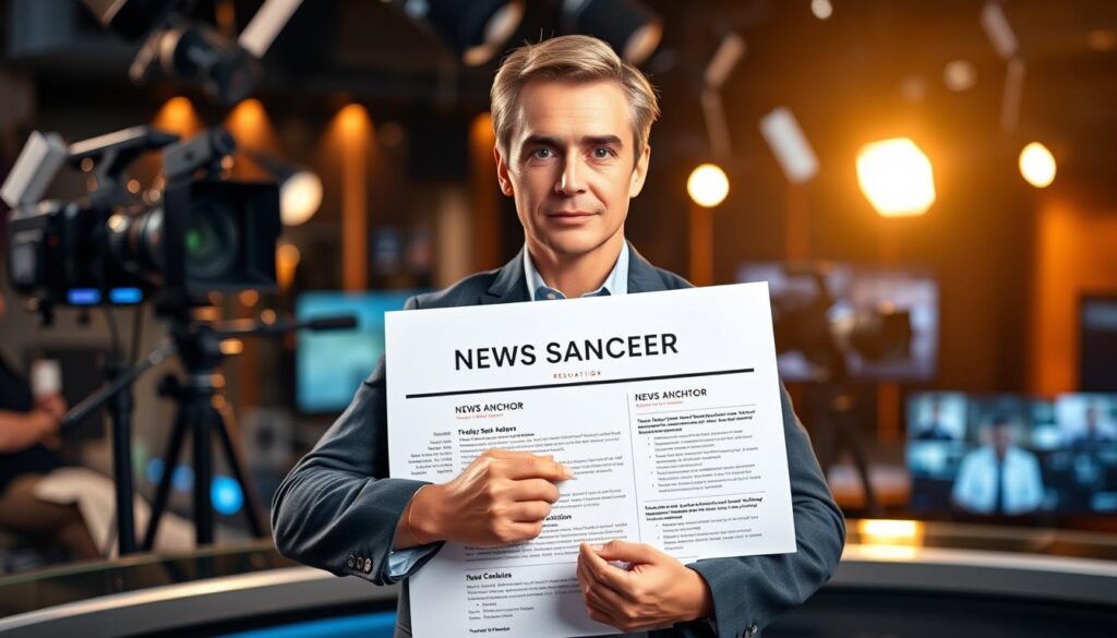 strong portfolio news anchor resume