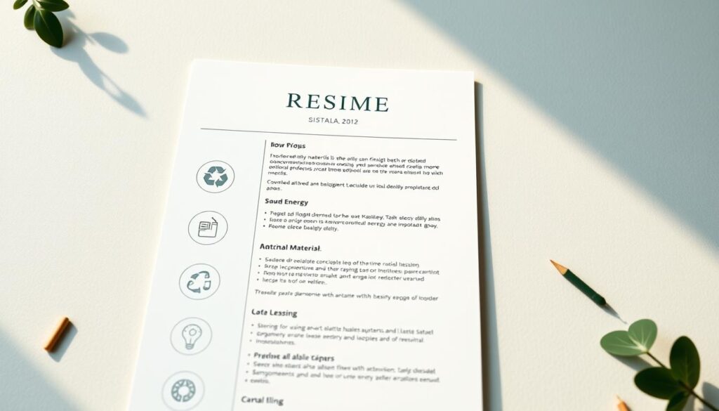 sustainable design resume