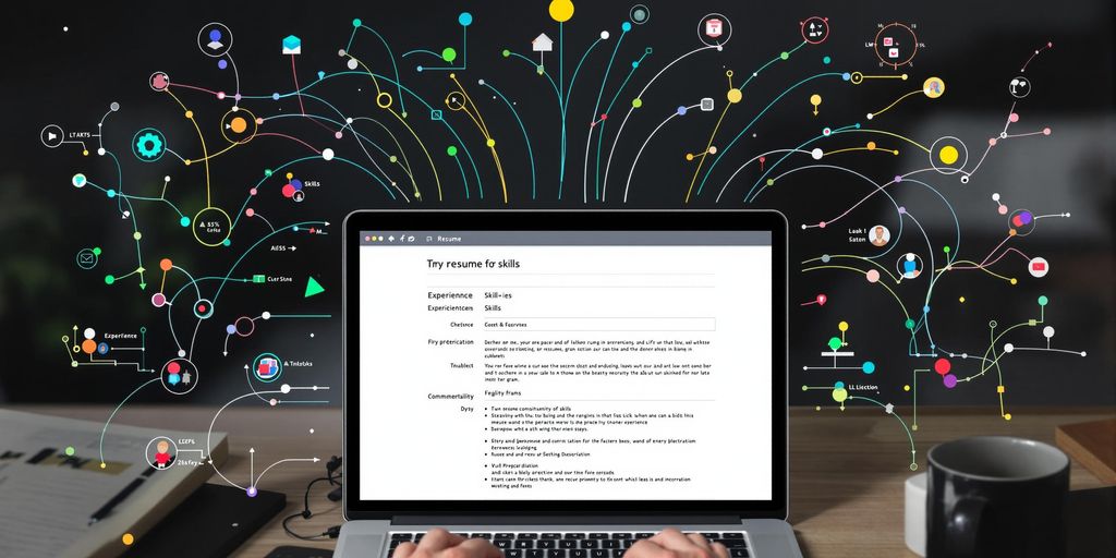 Laptop, resume, and data