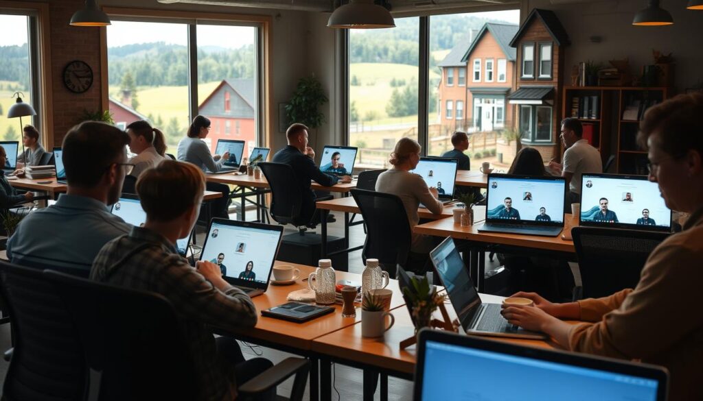 remote work culture Hollis ME companies
